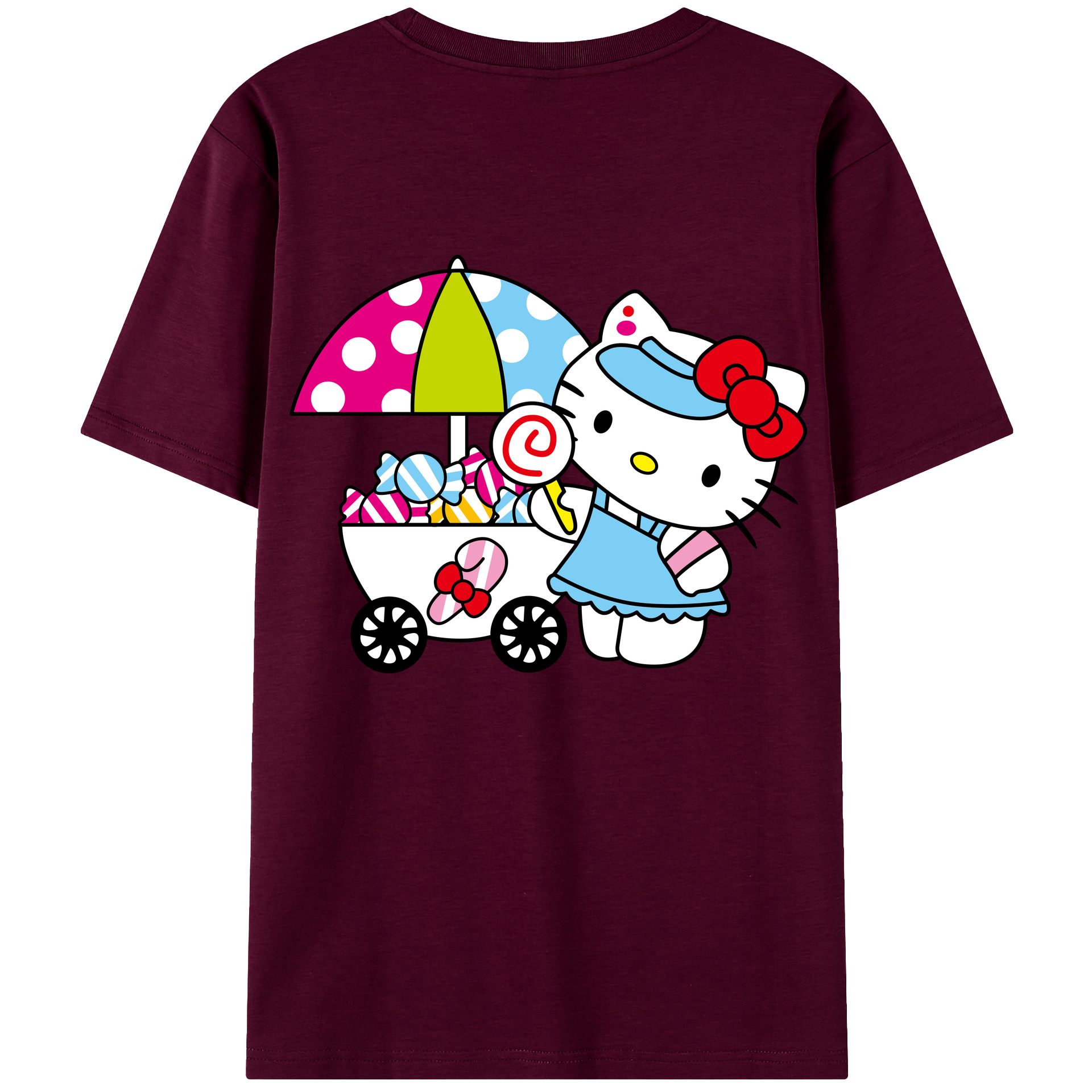 （画像用） Hello Kitty ハローキティ レディース半袖Tシャツ(バックプリント)